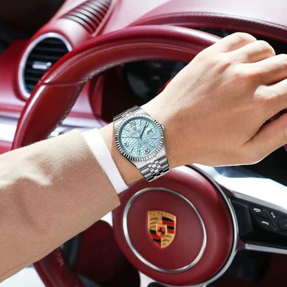 High Quality Original Men Clock Waterproof Luminous Date Luxury Man Watch Stainless Steel Quartz Men'S Watches Male+Box