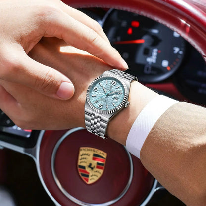 High Quality Original Men Clock Waterproof Luminous Date Luxury Man Watch Stainless Steel Quartz Men'S Watches Male+Box